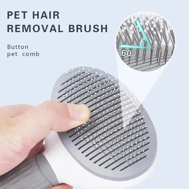 Self-Cleaning Pet Grooming Brush, Automatic Self Cleaning Pet Brush, Easy Clean Pet Grooming Brush, Self Cleaning Dog Brush Tool.