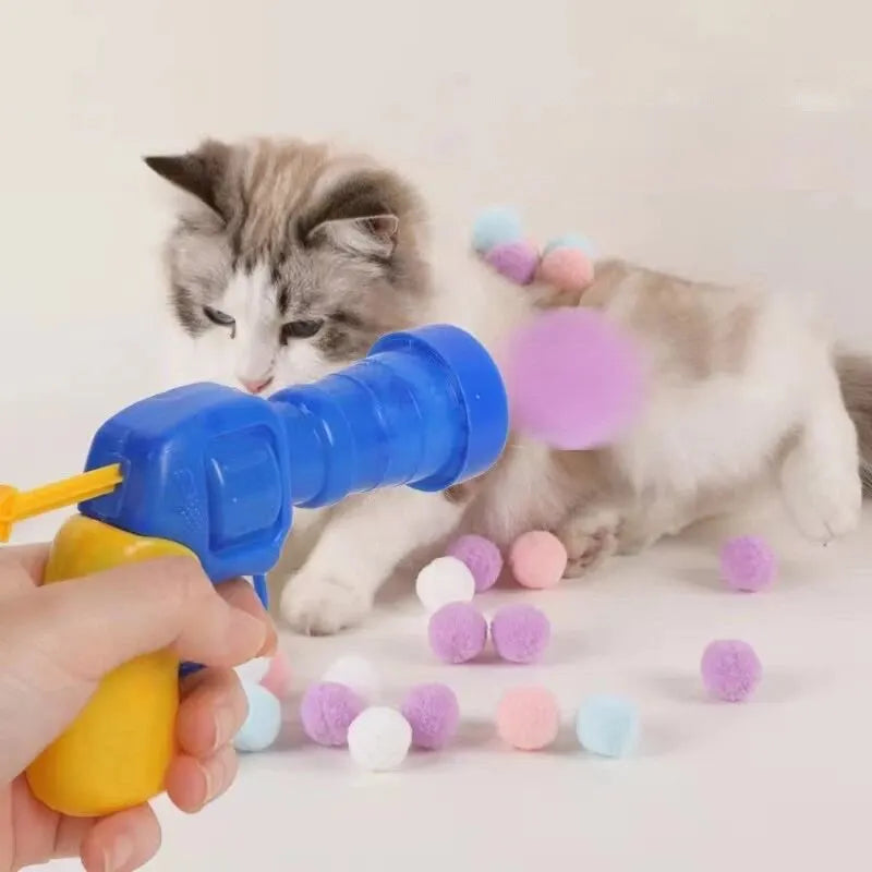 Cat Ball Fun Launcher, Automatic Cat Ball Launcher, Interactive Cat Toy Launcher, Cat Ball Toss Toy Launcher
