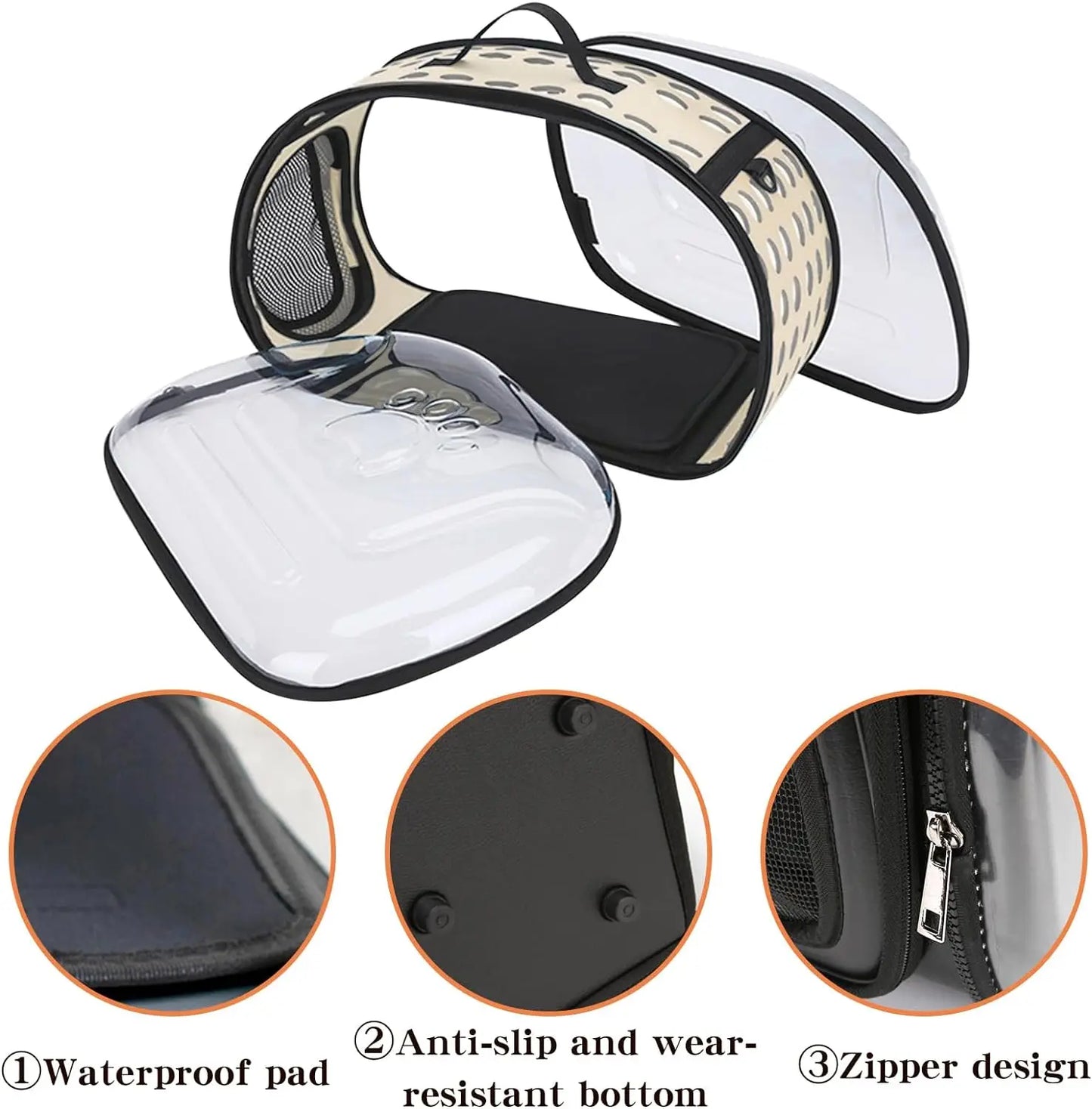 Foldable Travel Pet Carrier, Collapsible Pet Travel Carrier, Portable Foldable Pet Carrier Bag, Lightweight Foldable Pet Travel Crate.