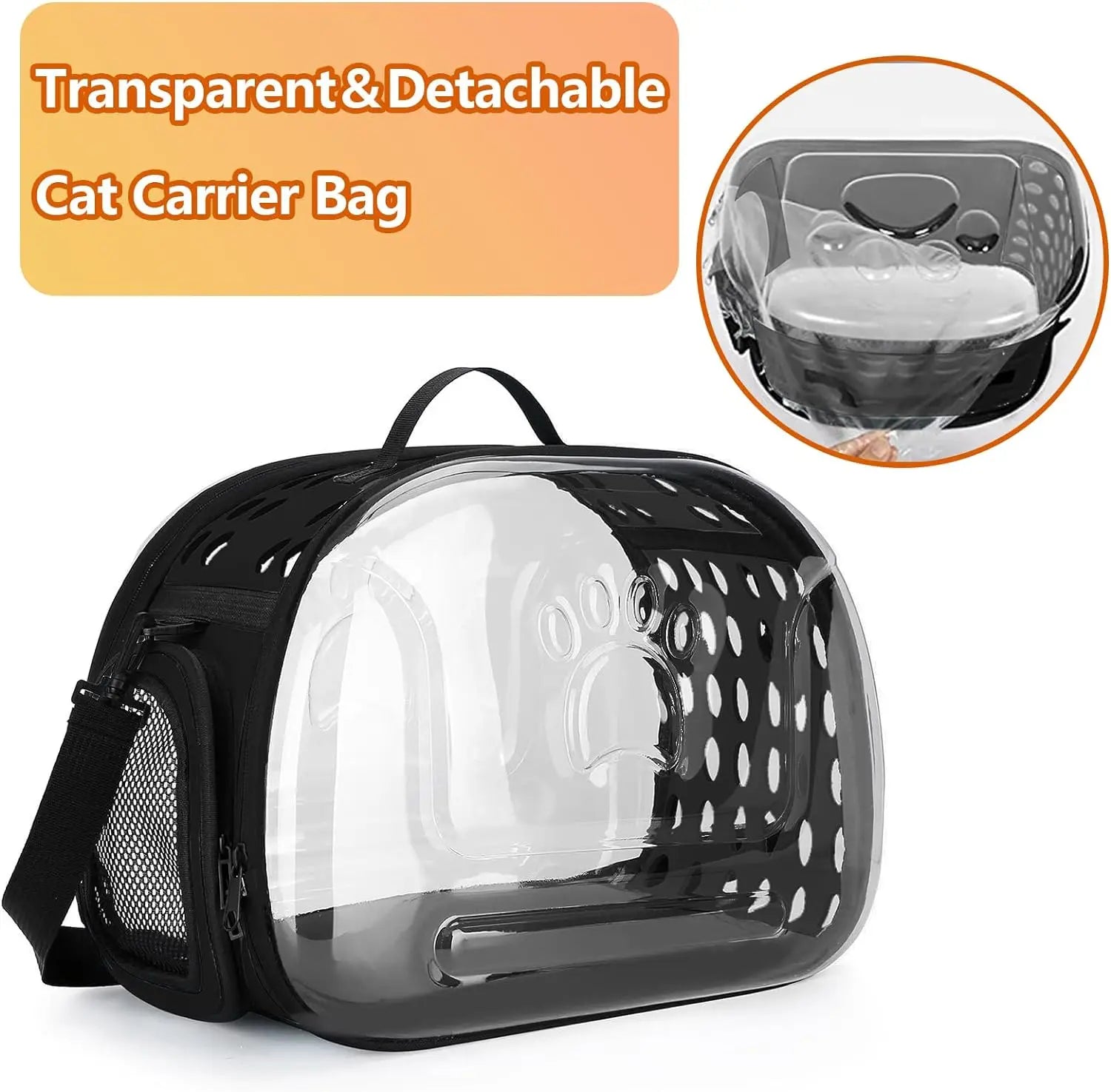 Foldable Travel Pet Carrier, Collapsible Pet Travel Carrier, Portable Foldable Pet Carrier Bag, Lightweight Foldable Pet Travel Crate.