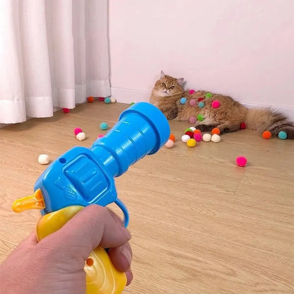 Cat Ball Fun Launcher, Automatic Cat Ball Launcher, Interactive Cat Toy Launcher, Cat Ball Toss Toy Launcher.