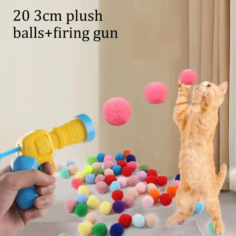 Cat Ball Fun Launcher, Automatic Cat Ball Launcher, Interactive Cat Toy Launcher, Cat Ball Toss Toy Launcher
