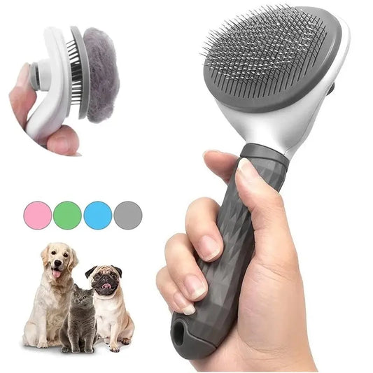 Self-Cleaning Pet Grooming Brush, Automatic Self Cleaning Pet Brush, Easy Clean Pet Grooming Brush, Self Cleaning Dog Brush Tool.