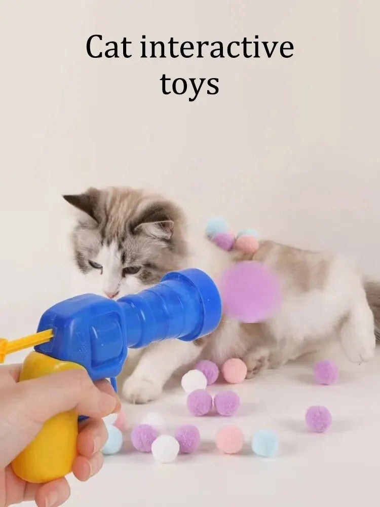 Cat Ball Fun Launcher, Automatic Cat Ball Launcher, Interactive Cat Toy Launcher, Cat Ball Toss Toy Launcher.