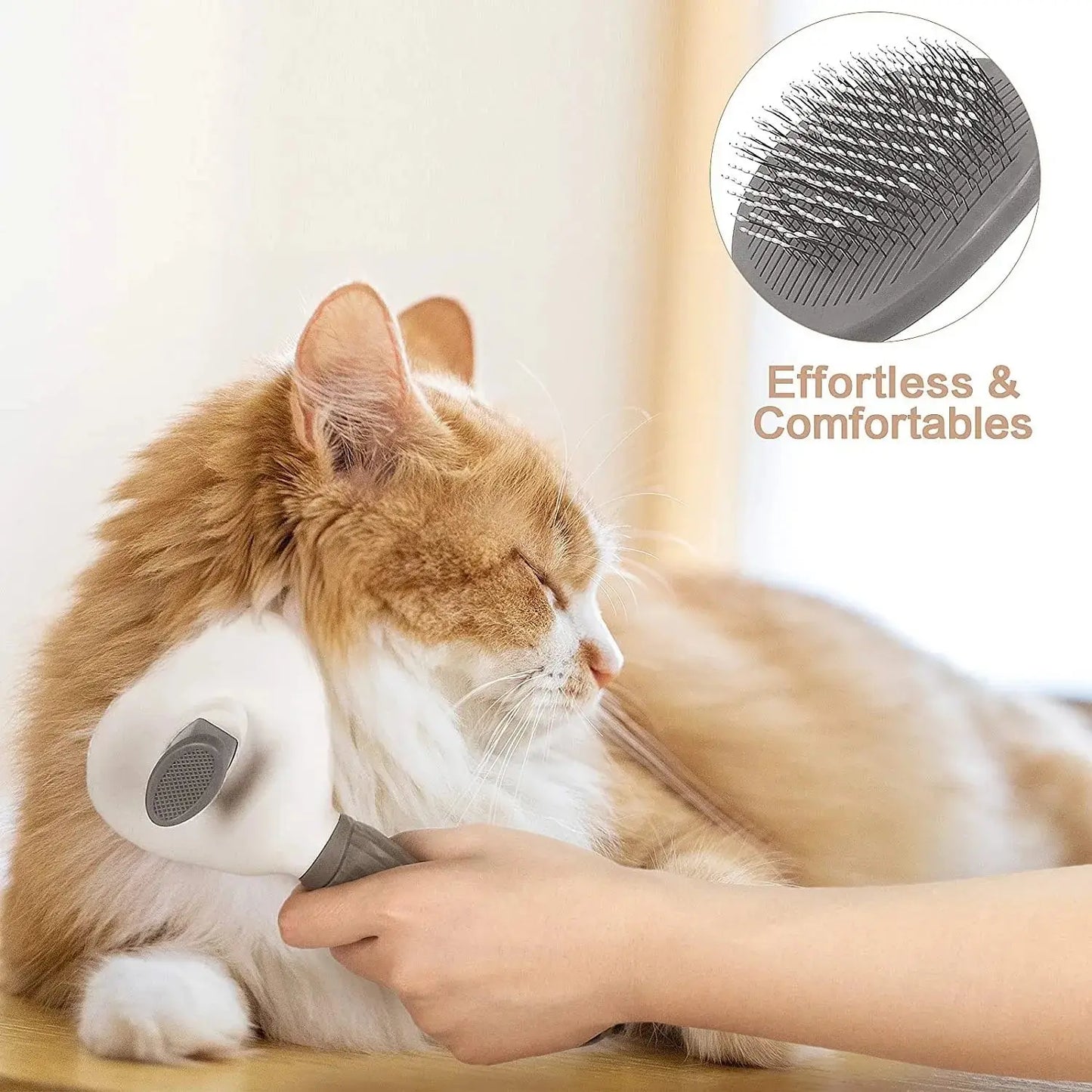 Self-Cleaning Pet Grooming Brush, Automatic Self Cleaning Pet Brush, Easy Clean Pet Grooming Brush, Self Cleaning Dog Brush Tool.