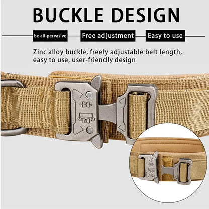 Tactical Nylon Dog Collar, Heavy Duty Tactical Dog Collars, Nylon Tactical Dog Collar with Handle, Military Grade Tactical Nylon Dog Collar.
